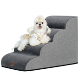 GoGoBunny waterproof foam curved dog stairs with curved design for soft climbs on hardwood floors