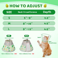 GoGoPaw avocado-green cat cone keeps pets safe while eating, drinking, and relaxing.