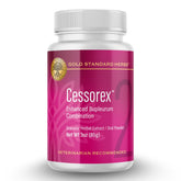 Gold Standard Herbs Cessorex bottle on display, supporting healthy skin and immune function for dogs.