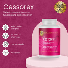 Cessorex powder dispense showcases easy daily dosing for dogs