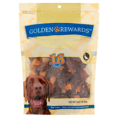 Golden Rewards sweet potato wrapped duck dog treat, savory bite with real duck and potato for rewards