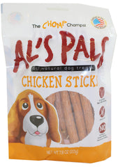 GoldRush AL's Pals chicken sticks bag label highlights USA-raised chicken as a natural reward