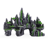 GOLOMOZ large rocky mountain view ornament adds natural scenery to your fish tank