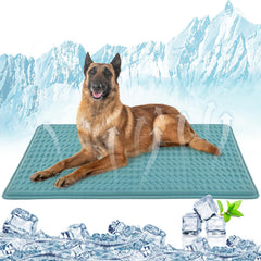 GOLOPET large dog cooling mat 45x23 with ice fabric for refreshing heat relief