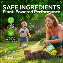 GoneNaturally home spray for bed and living areas reduces environmental flea sources