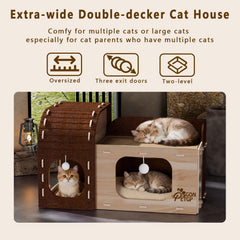 GONPETGP cat cave with Velcro-attached scratching pads for easy adjustments.