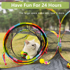 GONPETGP cat playground tunnel connected for exploration and roaming.