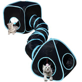GONPETGP cat tunnel with cubes and tent combo, pop-up design for quick setup and play.