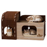 GONPETGP large cat bed with top perch for cozy lookout in the room.