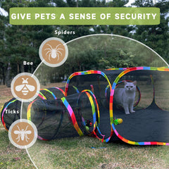 GONPETGP portable catio mesh keeps pets cool outdoors.