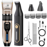 Gooad dog clippers kit front view for easy home grooming sessions.