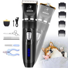 Gooad dog clippers kit front view for home grooming convenience