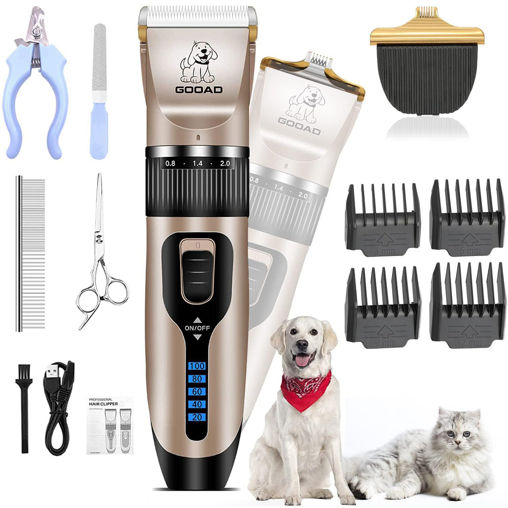 Gooad dog clippers with wide blade for thick coats deliver smooth, efficient cuts.