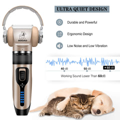 Gooad low-noise clippers operate under 60 dB for calmer grooming.