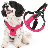 Gooby Escape Free Sport Harness pink front view for secure, comfortable walks.