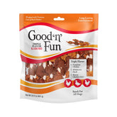 GOOD 'N' FUN Triple Flavor Kabobs pack image highlights long-lasting chews for dogs