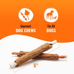 GOOD 'N' FUN Triple Flavor Ribs rib-shaped chew for dogs.