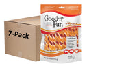 Good 'N' Fun Triple Flavor Twist bag front, savory long-lasting dog chew.