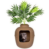 Good Pet Stuff Hidden Litter Box Planter front view shows discreet cat privacy