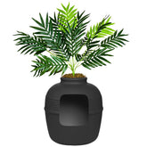 Good Pet Stuff Hidden Litter Box Planter round exterior conceals litter while blending with decor