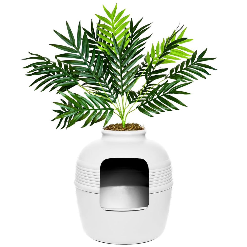 Good Pet Stuff Hidden Litter Box Planter round front view concealing litter while blending with decor