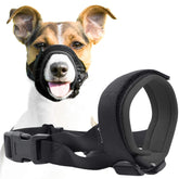 GoodBoy Gentle Muzzle Guard front view shows secure, comfortable training.