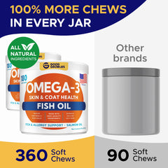 GOODGROWLIES allergy-relief chews help paws and coat feel comfortable.