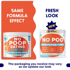 GOODGROWLIES Chew No Poo jar closeup highlights tasty chicken-flavored treats.