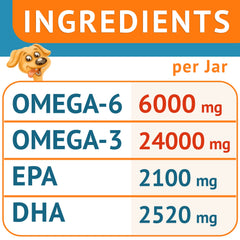 GOODGROWLIES Omega-3 dogs eating chew for easy routine