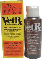 Goodwinol Vetrx Goat and Sheep Remedy bottle pour for farm use