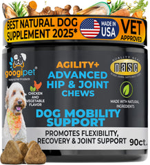 Googipet Premium Hip and Joint chews packaging front highlighting joint support benefits
