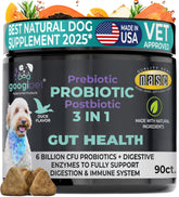 Googipet Probiotics bottle shows 6B CFU for dog gut support