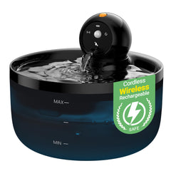 GOOIFUN cat water fountain wireless with motion sensor setup for convenient placement