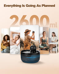GOOIFUN water fountain battery operation enables wireless drinking anywhere