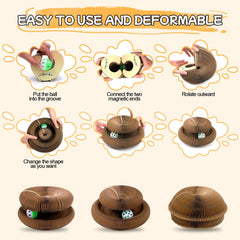 Goosheep 2Pack scratcher with toy ball enhances interactive play and exercise.