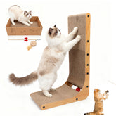 Goosheep L-Shaped Scratcher Board—durable dual-surface scratcher for indoor cats.