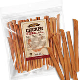 Gootoe chicken jerky dog treats packaging highlighting premium ingredients and freshness.