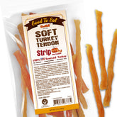 Gootoe soft turkey tendon strip pumpkin 3oz packaging highlights premium USA-sourced ingredients for training rewards.