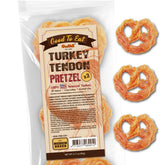 Gootoe turkey tendon dog treats in a 3-count pack for medium dogs.