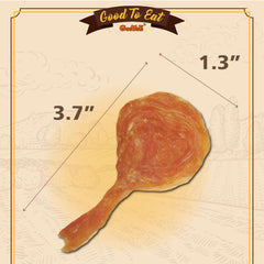 Close-up of Gootoe turkey tendon texture for a durable dog chew