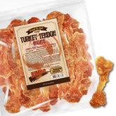 Gootoe turkey tendon dog bag front showing 1 lb packaging for medium breeds