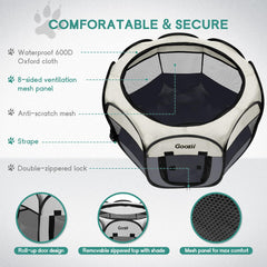 Goozii foldable playpen easy setup without tools.
