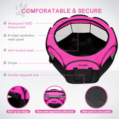 GOOZII playpen breathable mesh windows for ventilation