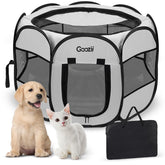 Goozii Pet Cat Playpen with spacious interior for safe indoor play.