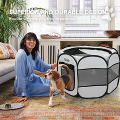 Goozii playpen uses waterproof Oxford fabric for outdoor reliability.