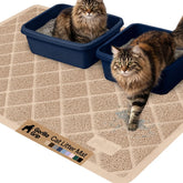 GORILLA GRIP cat litter mat with top coil mesh traps litter for cleaner floors.