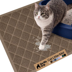 Gorilla Grip cat litter box mat traps litter for a tidier floor.