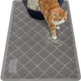 GORILLA GRIP cat litter mat with coil mesh traps litter at the source for a cleaner floor.