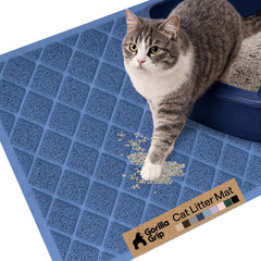 GORILLA GRIP cat litter mat top view captures litter before it scatters
