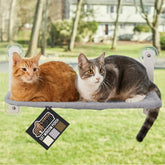 GORILLA GRIP cat window perch with six suction cups offers secure glass attachment for safe lounging.